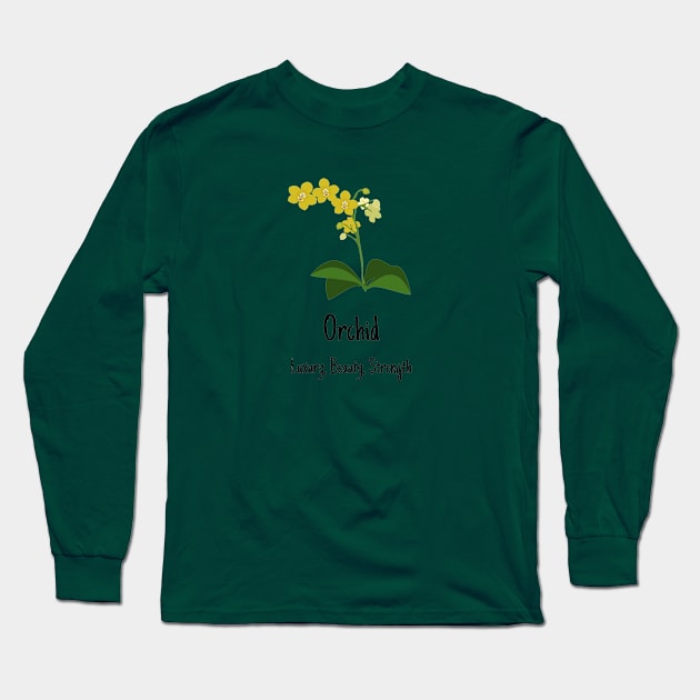 Orchid Long Sleeve T-Shirt by Zippy's Tees